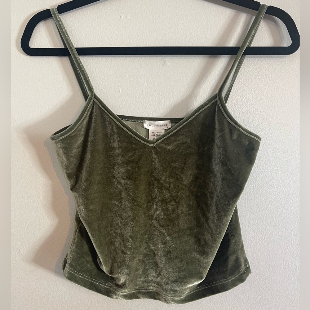Velvet Crop Top Size:Sm
